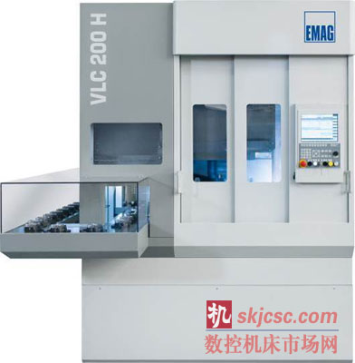 VLC 200 H 機型——立式自動上下料滾齒機可對直徑最大為 200 mm 的工件進行加工。