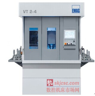 圖5:四軸 VT 2-4 倒立式軸類件加工車床可加工最大直徑為 100 mm,長度為 400 mm 的工件 圖5:四軸 VT 2-4 倒立式軸類件加工車床可加工最大直徑為 100 mm,長度為 400 mm 的工件