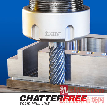 伊斯卡新型防振降噪EC-H-CF 整體硬質合金立銑刀，用于高速銑削、擺線加工及精加工